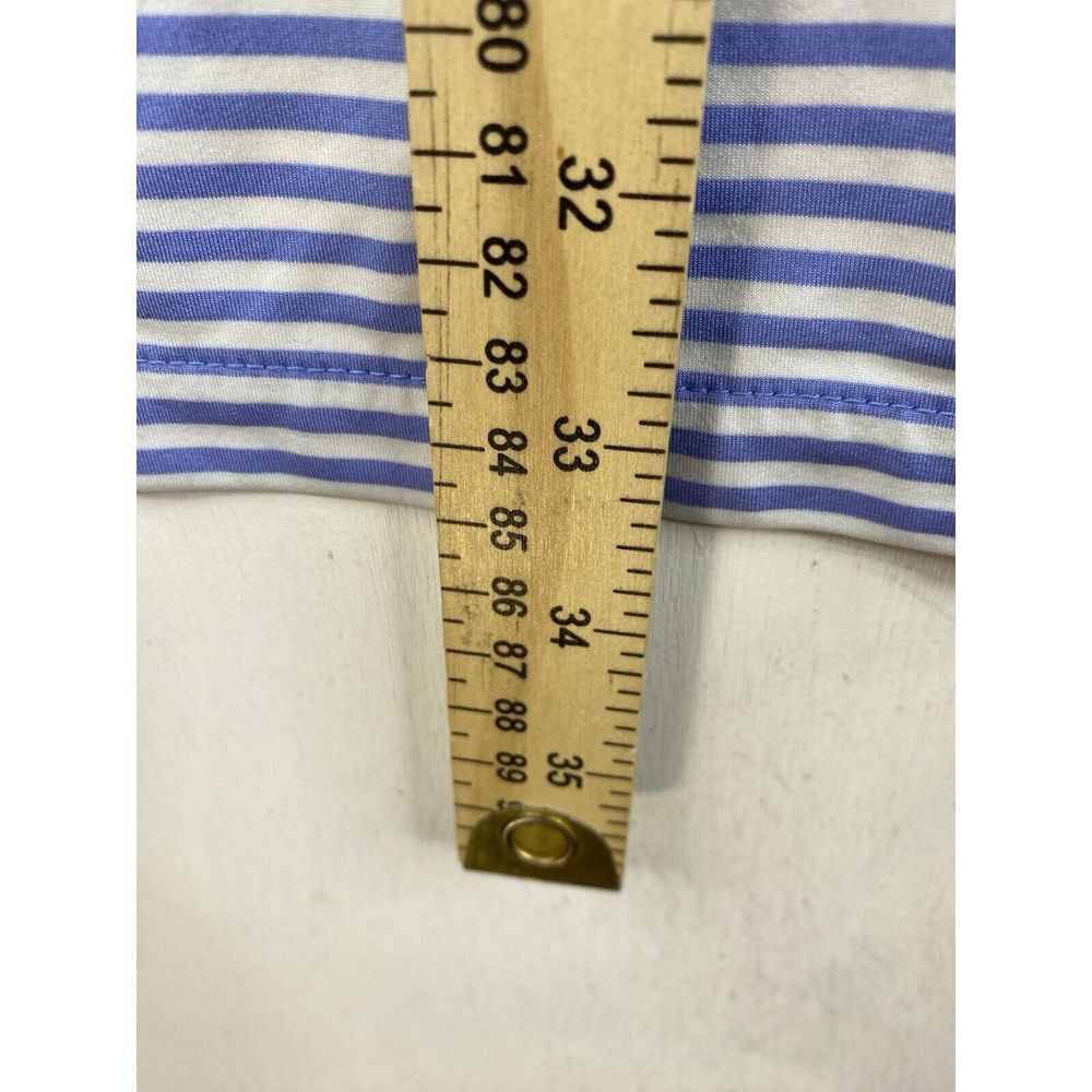 Mens RLX Ralph Lauren Golf Polo Shirt Blue White Stripes Polyester Spandex Sz XL - Picture 7 of 8
